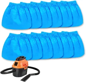 12 Pack VRC2 Cloth Filter Fit for Armor All AA155 AA256 AA255 2.5 Gallon Shop VAC Microlined, Compatible with Vacmaster 1.5 to 3.2 Gallon Wet/Dry Vacuums