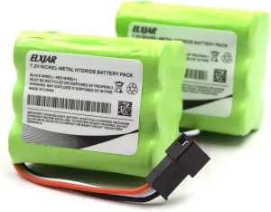 (2-Pack) 7.2V 2000mAh Ni-MH Battery Replacement for Tivoli PAL MA-4, BP-R1, BP-R2, BP-R3, BP-R5, PP-2, Compatible with Tivoli PAL BT, PAL , TEAC Portable Radios