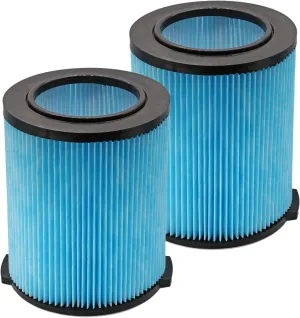 2 Pack VF5000 3-Layer Pleated Paper Replacement Filter Compatible with Ridgid 6-20 Gallon Wet Dry Vacuums WD1450 WD0970 WD1270 WD09700 WD06700 WD1680 WD1851 RV2400A