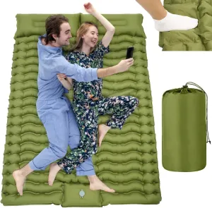 78.7 X 55 X 3.9 Inches Inflatable Sleeping Pad for Camping, with Self-Inflating Function and Adjustable Pillow