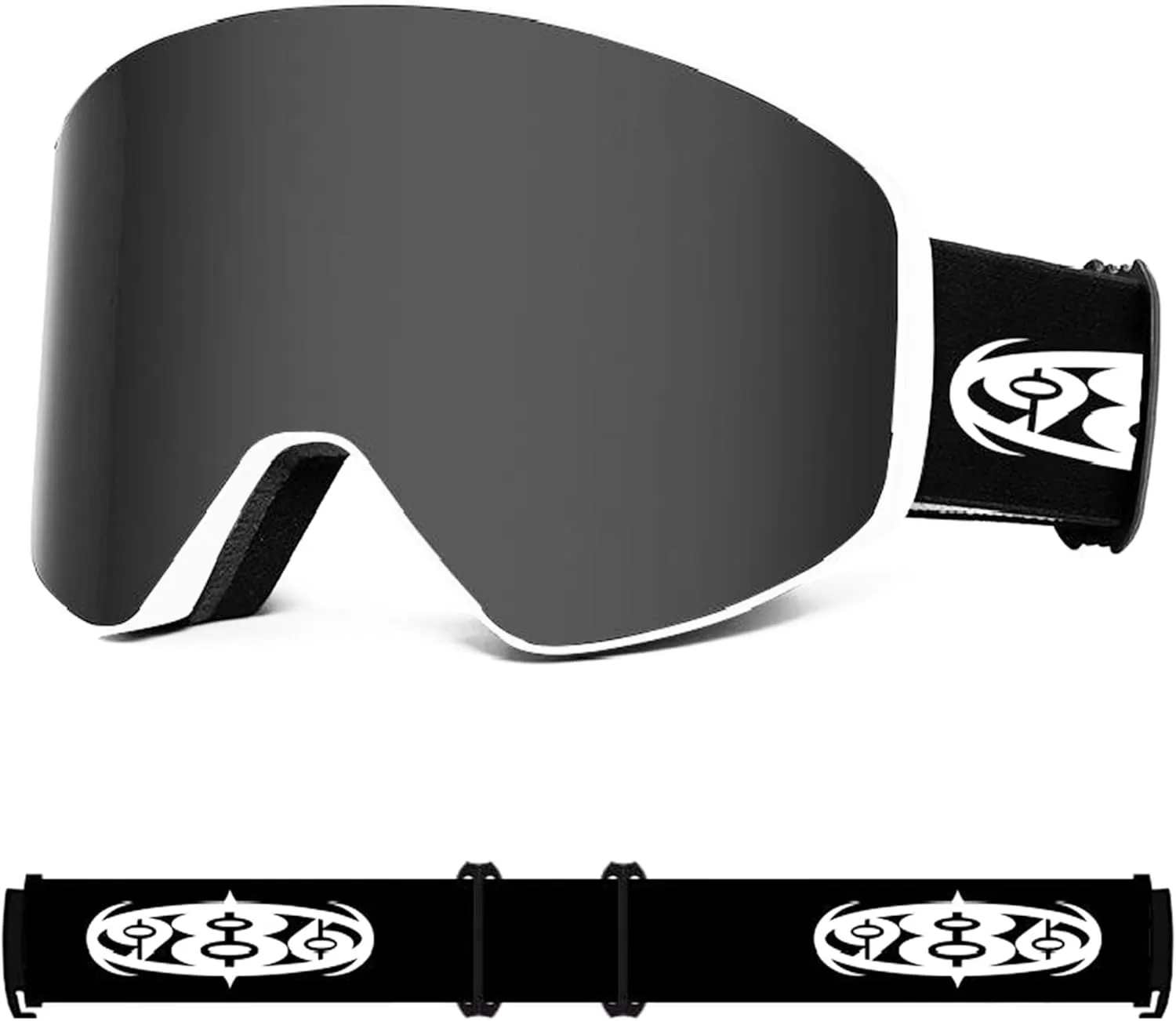 986 Productions Ski and Snowboard Goggles – Magnetic Lens, UV Polarized, Glasses & Helmet Compatible (camo)