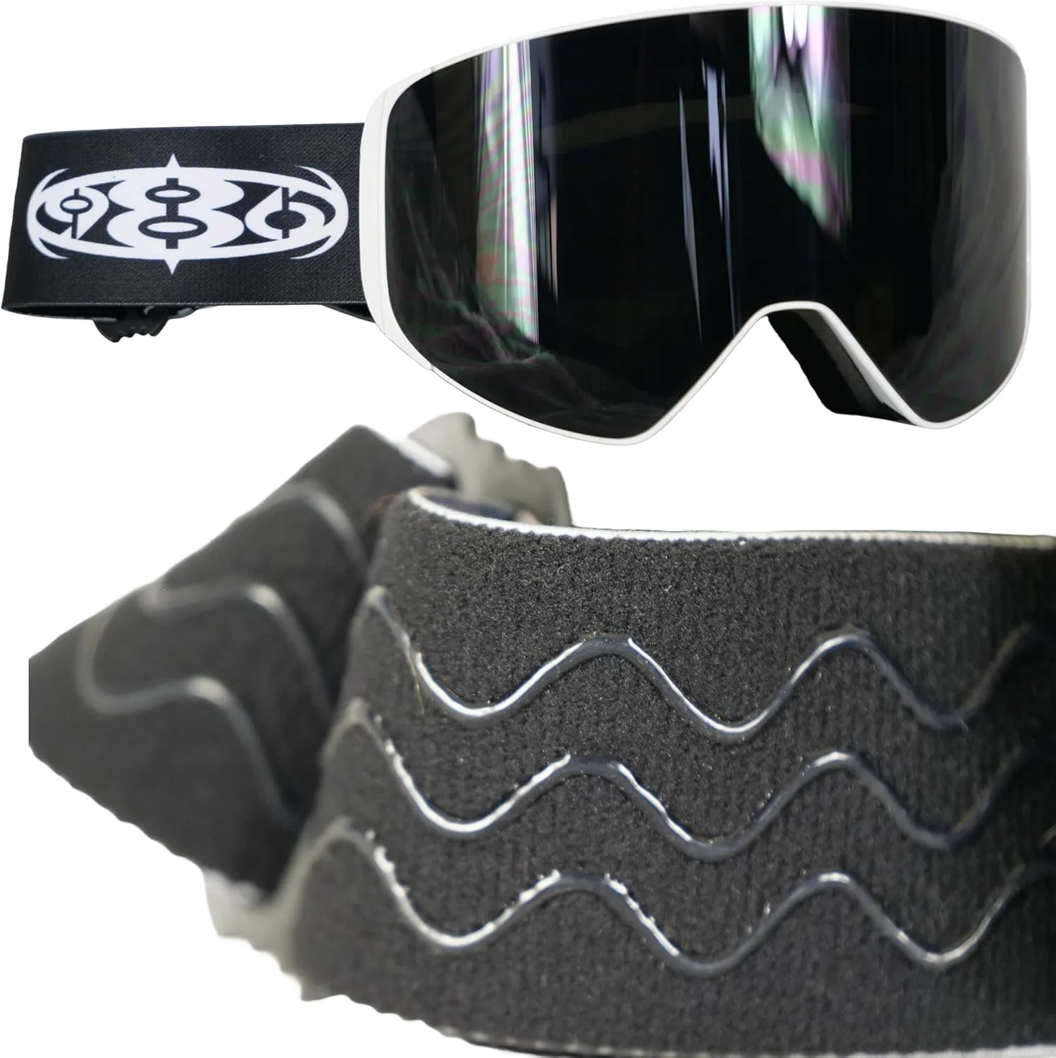 986 Productions Ski and Snowboard Goggles – Magnetic Lens, UV Polarized, Glasses & Helmet Compatible (camo)