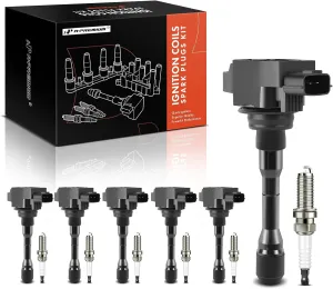 A-Premium Set of 6 Ignition Coil Pack and Iridium Spark Plugs Compatible with Infiniti Q50 2016-2021