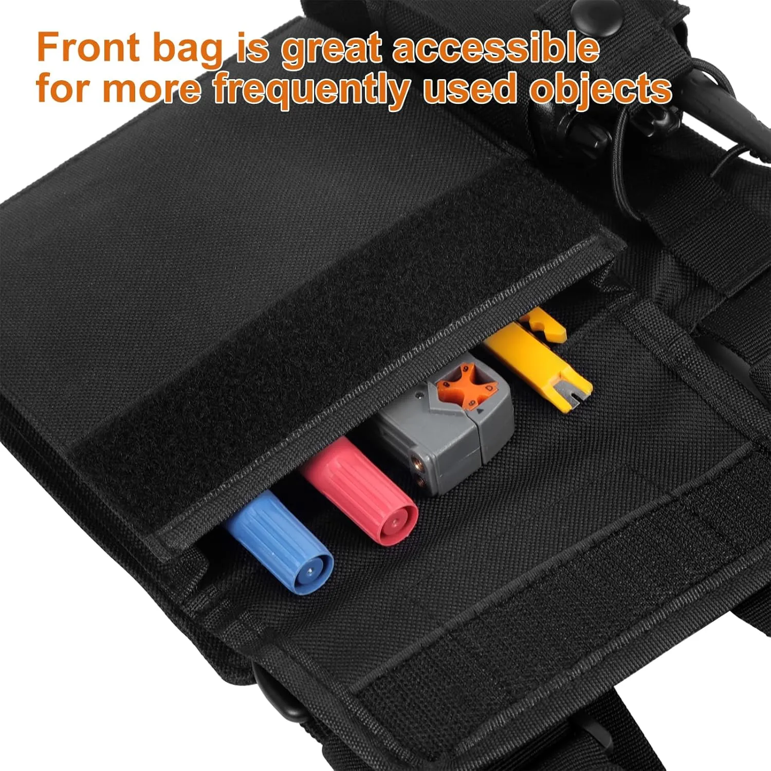 abcGoodefg Radio Chest Harness Chest Front Pack Pouch Holster Vest Rig for Two Way Radio Walkie Talkie(Rescue Essentials)