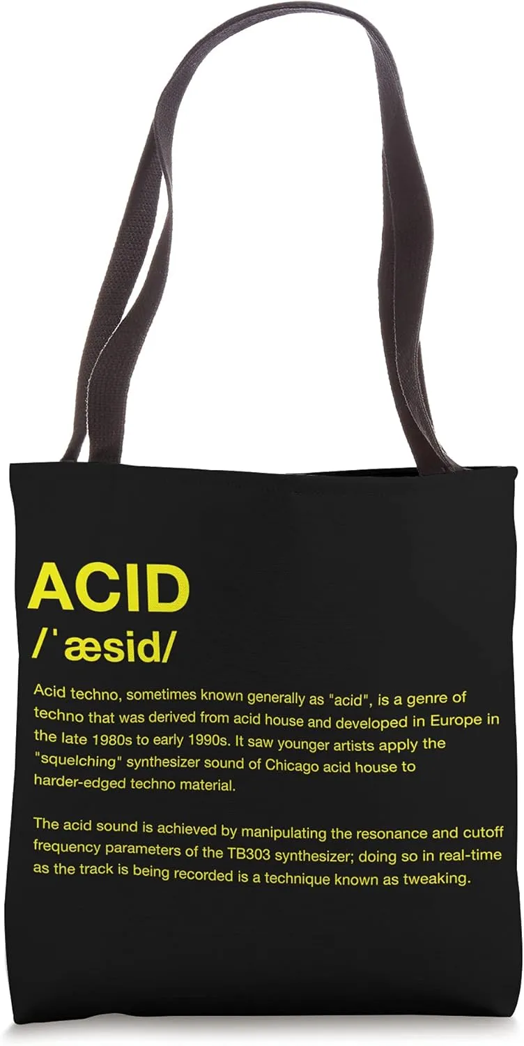 Acid Techno Rave Festival DJ Club House Goa Trance Tote Bag