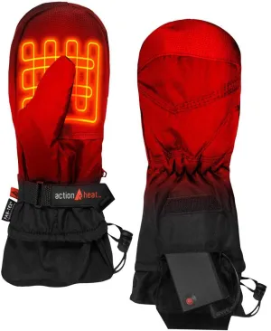 ActionHeat AA Battery Heated Mittens for Men, Women – Softshell Mittens w/Adjustable Gauntlet, Textured Grip