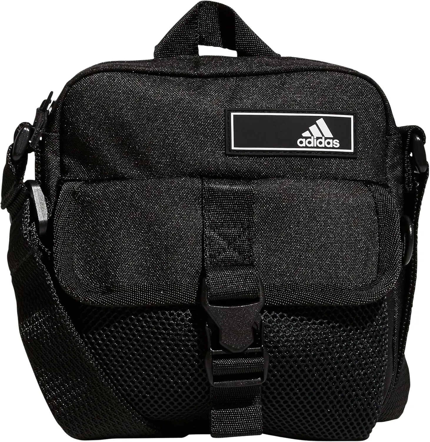 adidas Amplifier 2 Festival Crossbody Bag, Black/White, One Size