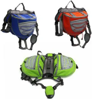Adjustable Saddlebag Backpack for Pet Oxford Fabric Travel Carrier for Outdoor