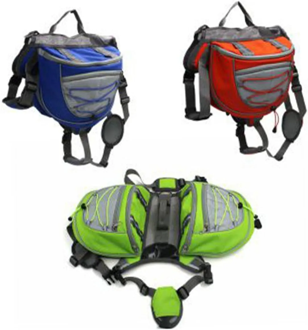 Adjustable Saddlebag Backpack for Pet Oxford Fabric Travel Carrier for Outdoor