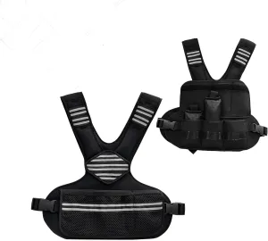 Adjustable Weighted Vest for Women, 6 Ironsand Weights with Reflective Strip, Running Weighted Vests for Strength Training, Running, Walking, Large Pocket for Gym Home Workout