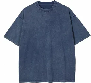 Aelfric Eden Mens Cotton Wash Solid T-Shirts Oversized Unisex Short Sleeve Streetwear Rap Hip Hop Basic Tee Tops