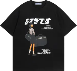 Aelfric Eden Mens Oversized Graphic Tee Summer Unisex Hipster Printed Casual Harajuku Top Tshirt