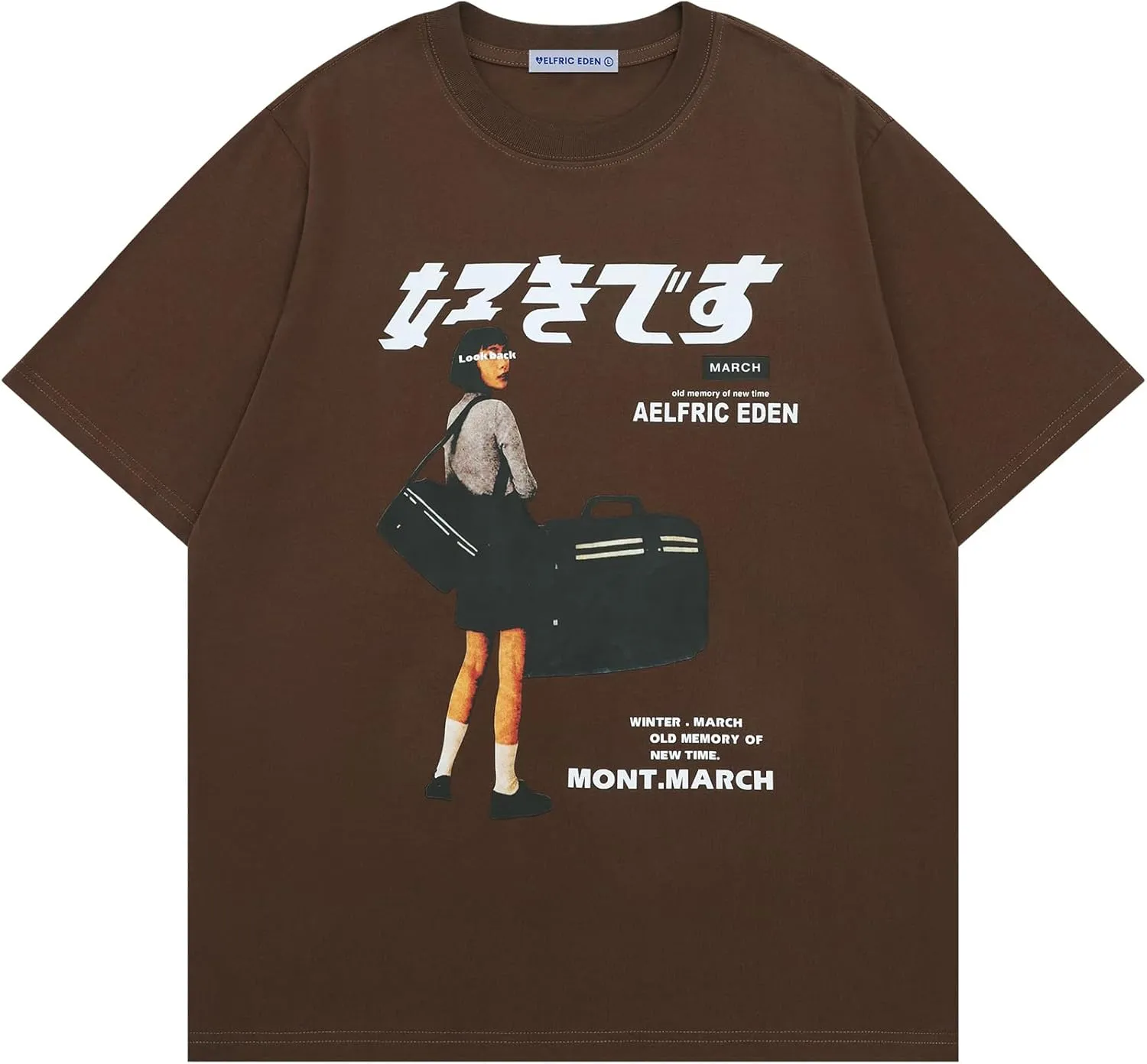 Aelfric Eden Mens Oversized Graphic Tee Summer Unisex Hipster Printed Casual Harajuku Top Tshirt