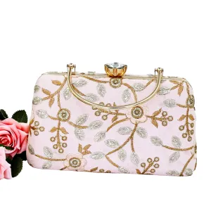 AESTHETIC PINK SEQUINED PARTY CLUTCH