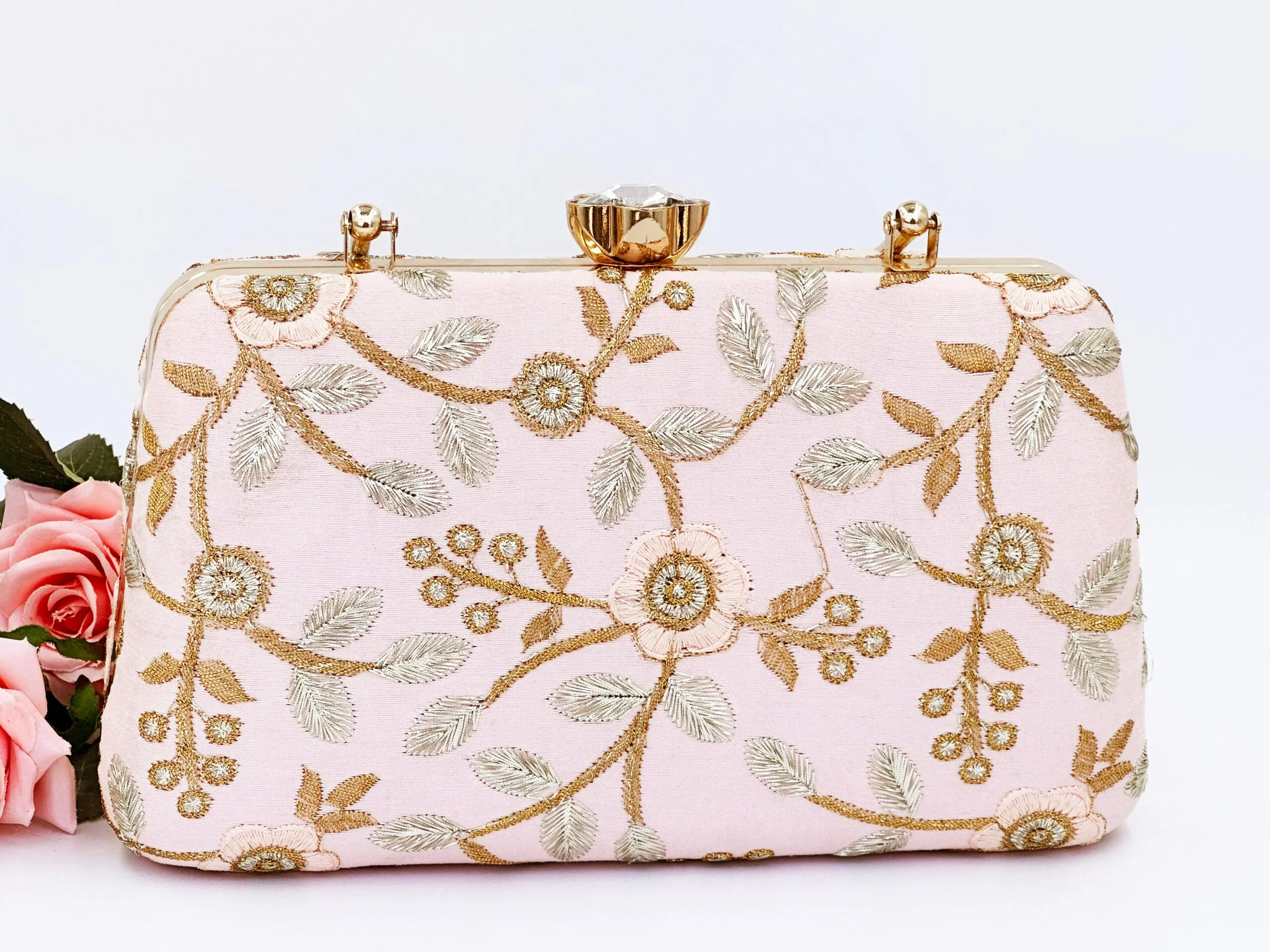 AESTHETIC PINK SEQUINED PARTY CLUTCH