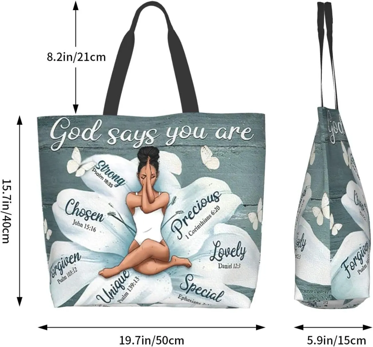 African American Queen Handbag Black - Fashion Shoulder Tote Bag