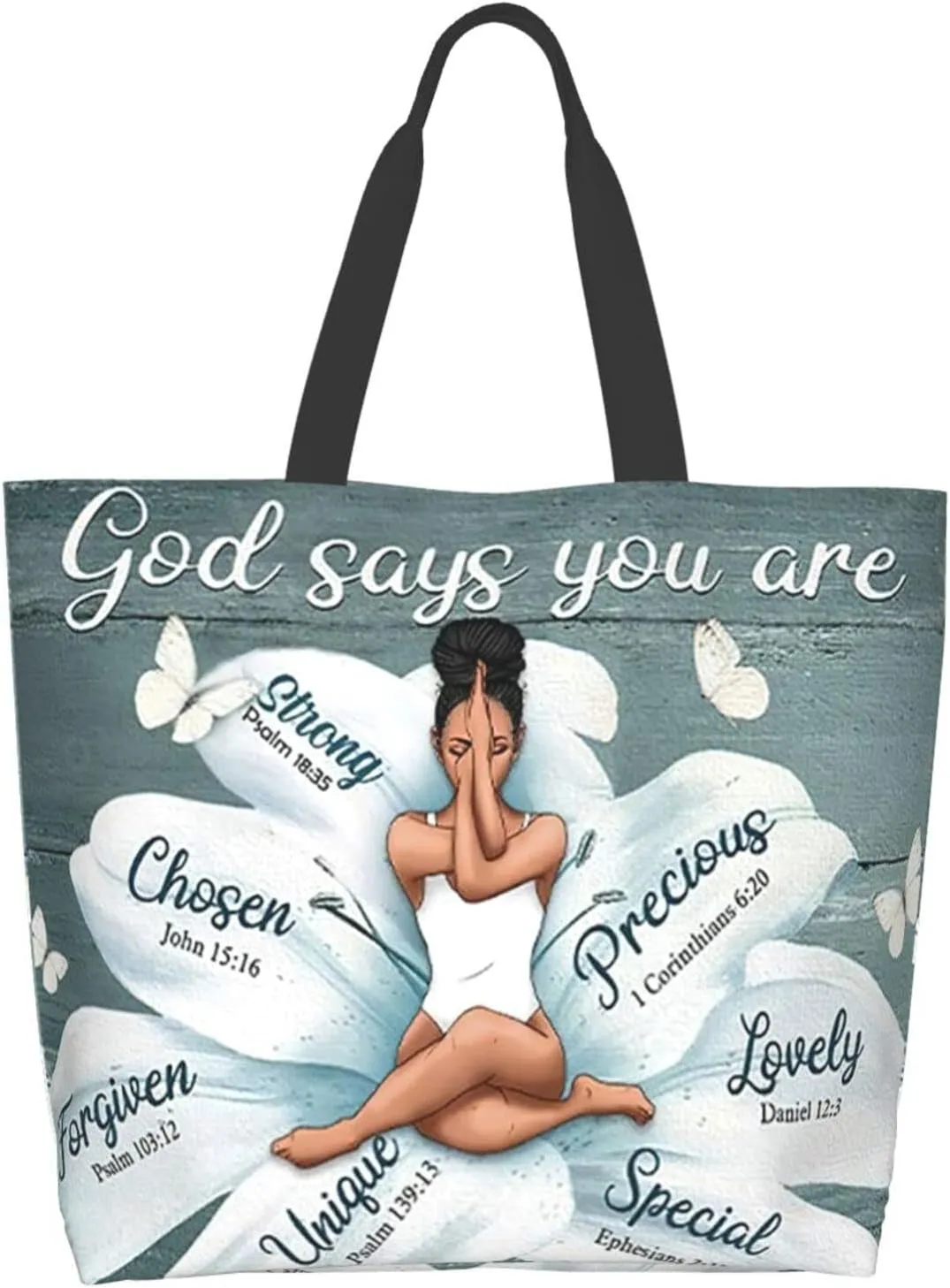 African American Queen Handbag Black - Fashion Shoulder Tote Bag