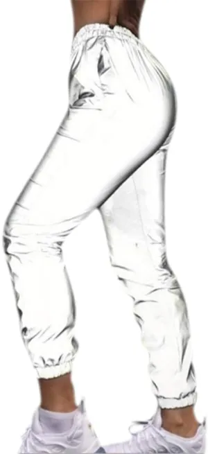 AIBEARTY Women Reflective Pants Casual Dance Sport Track Trouser Sweatpants Jogger Pants Party Festival Rave Outfit