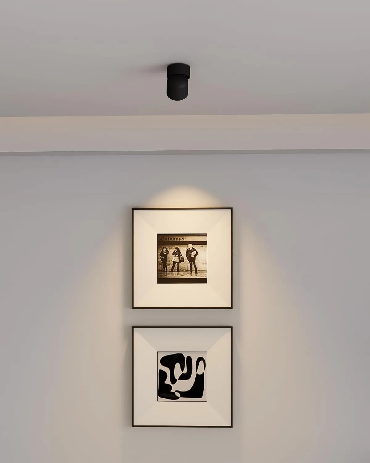 Aisilan 4 Packs LED Dimmable Adjustable Ceiling Spotlight 7W 3000K Aluminum Wired Spotlight Fixtures CRI 97 Surface Mounted Indoor Spot Light for Living Room Hallway Picture Corridor (Black)