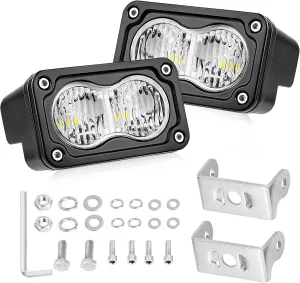 AKD 3 Inch CREE LED Off Road Light Pods - 40W Small Driving Lights, Backup, Reverse, Fog - 2 Packs for Truck, Pickup, Motorcycle, UTV, ATV, SUV, Dirt Bike, Surron