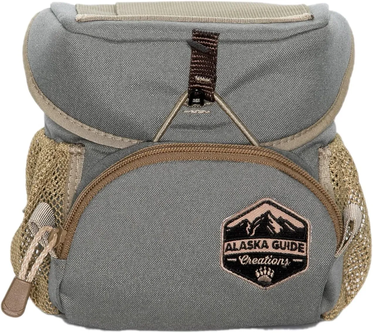 Alaska Guide Creations Hybrid Binocular Pack | Compact Utility Bag with Mesh Side Pockets | Binocular Harness for Comfort and Quick Access (Foliage)
