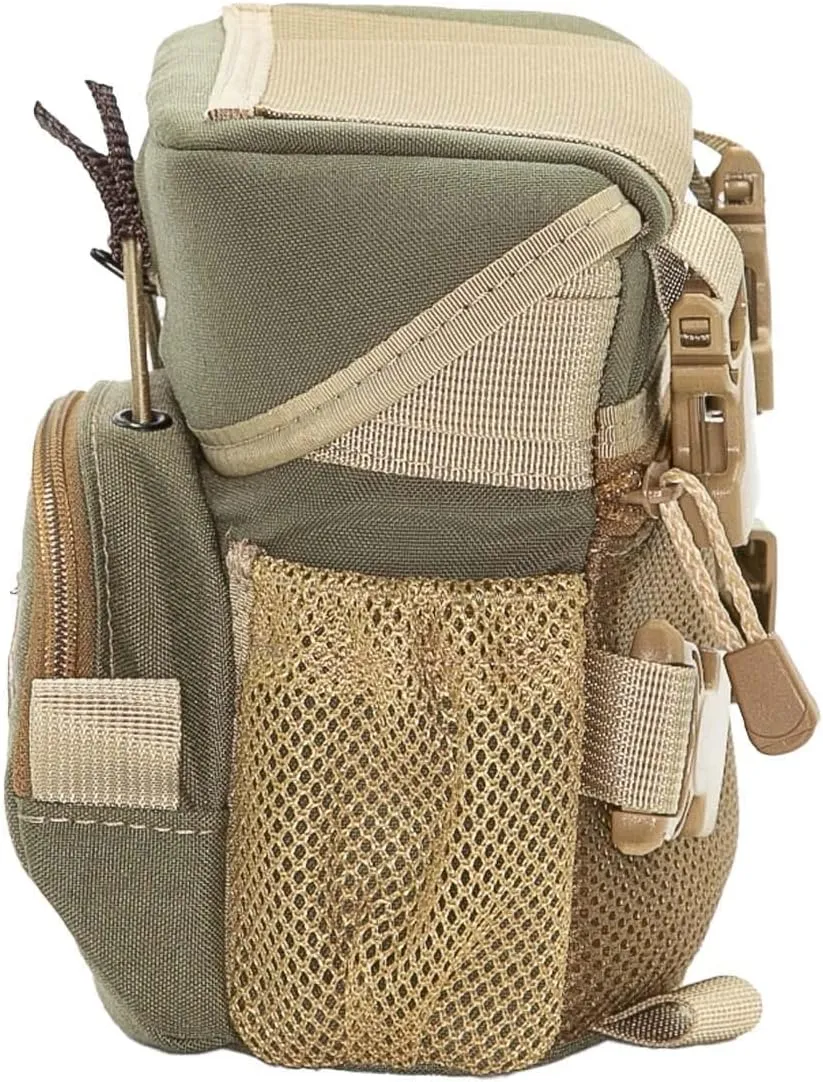 Alaska Guide Creations Hybrid Binocular Pack | Compact Utility Bag with Mesh Side Pockets | Binocular Harness for Comfort and Quick Access (Mossy Oak Break-Up Country)