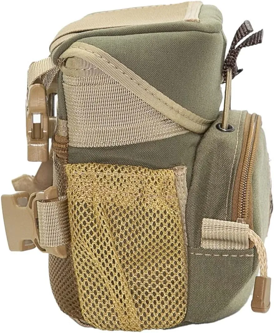 Alaska Guide Creations Hybrid Binocular Pack | Compact Utility Bag with Mesh Side Pockets | Binocular Harness for Comfort and Quick Access (Mossy Oak Break-Up Country)