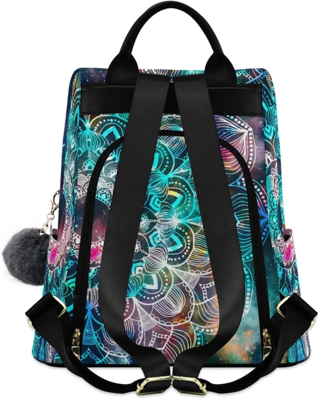 ALAZA Galaxy Colorful Mandala Backpack Purse for Women Anti Theft Fashion Back Pack Shoulder Bag