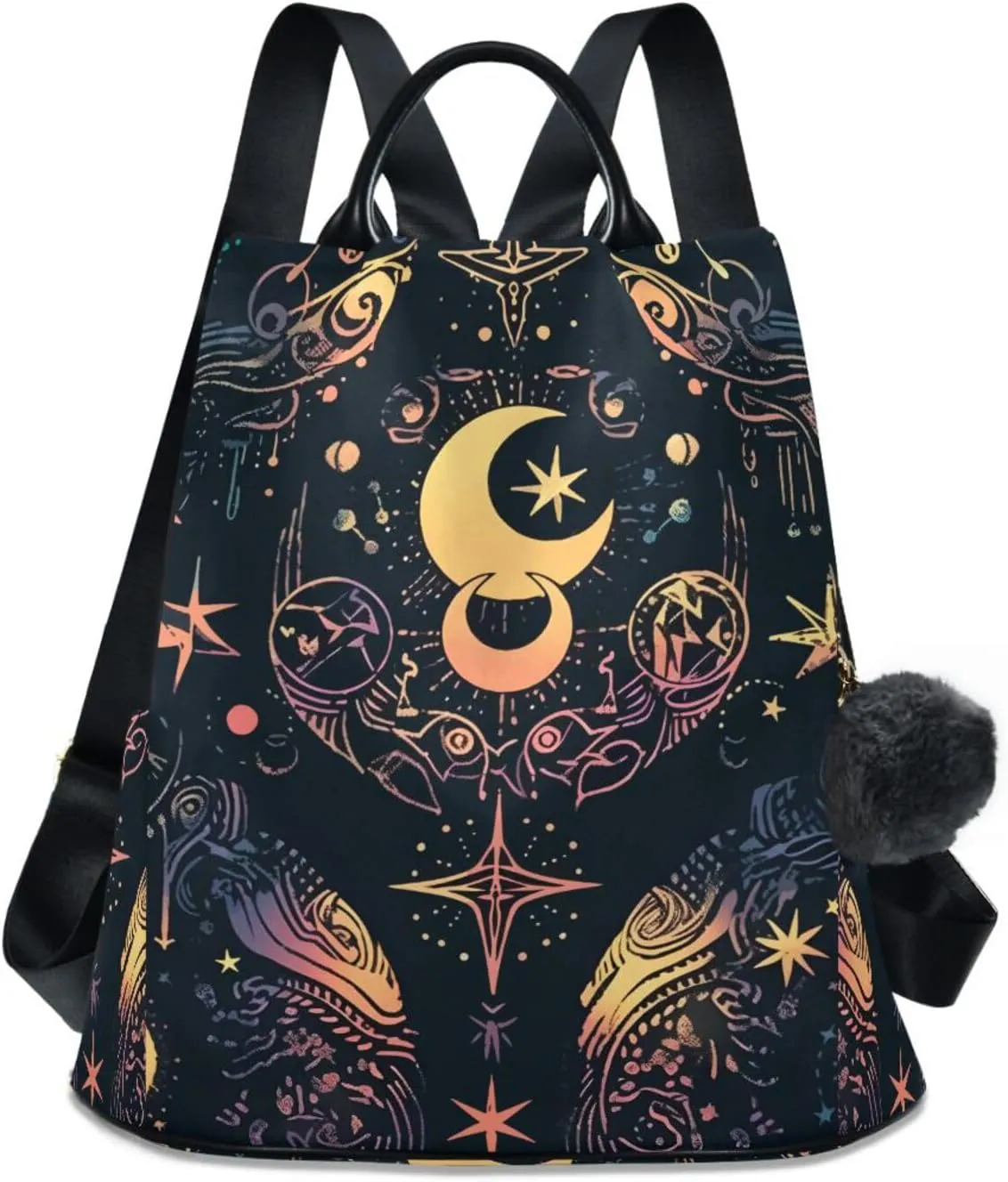 ALAZA Moon Stars Alchemy Witch Backpack Purse for Women Anti Theft Fashion Back Pack Shoulder Bag