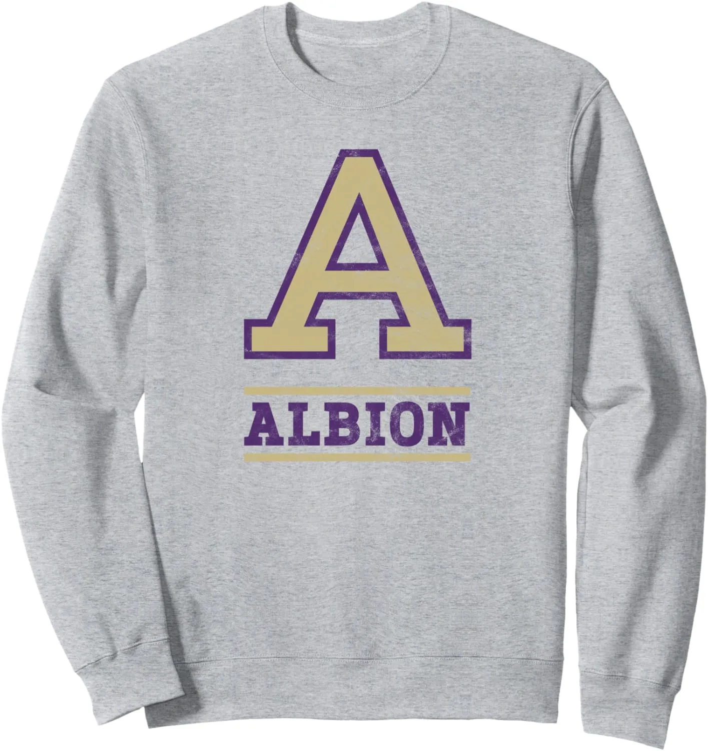 Albion Britons Distressed Primary Sweatshirt - Unisex-Adults, Grey, Medium