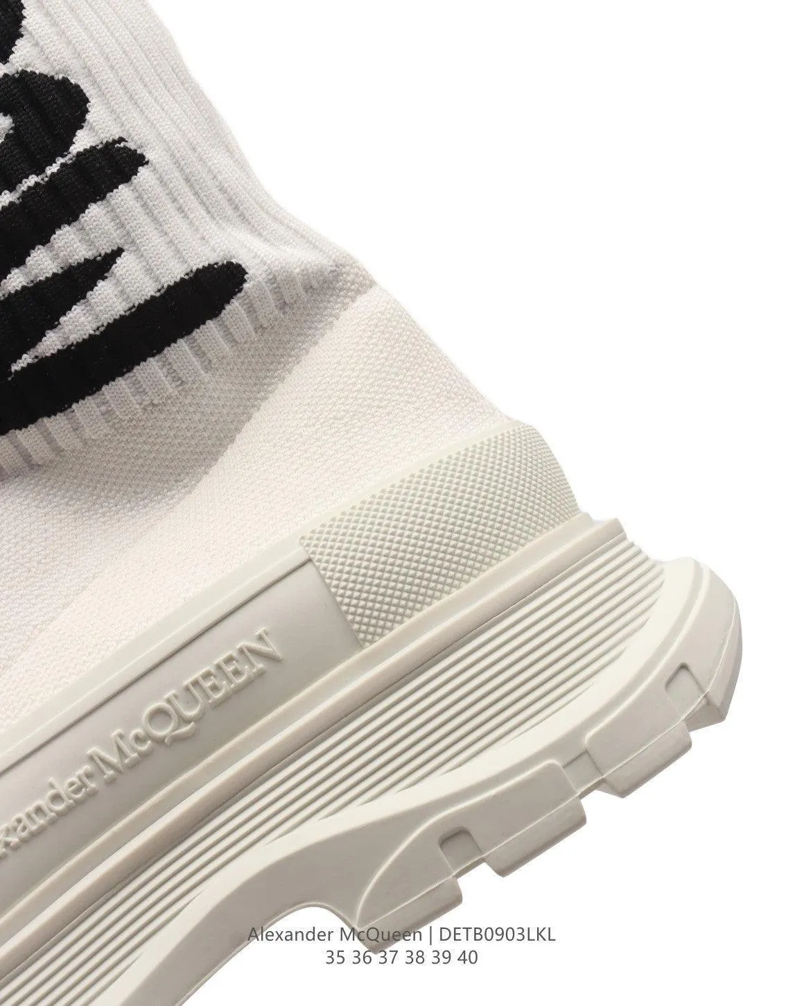 Alexander McQueen Graffiti Knit Tread Slick Boot