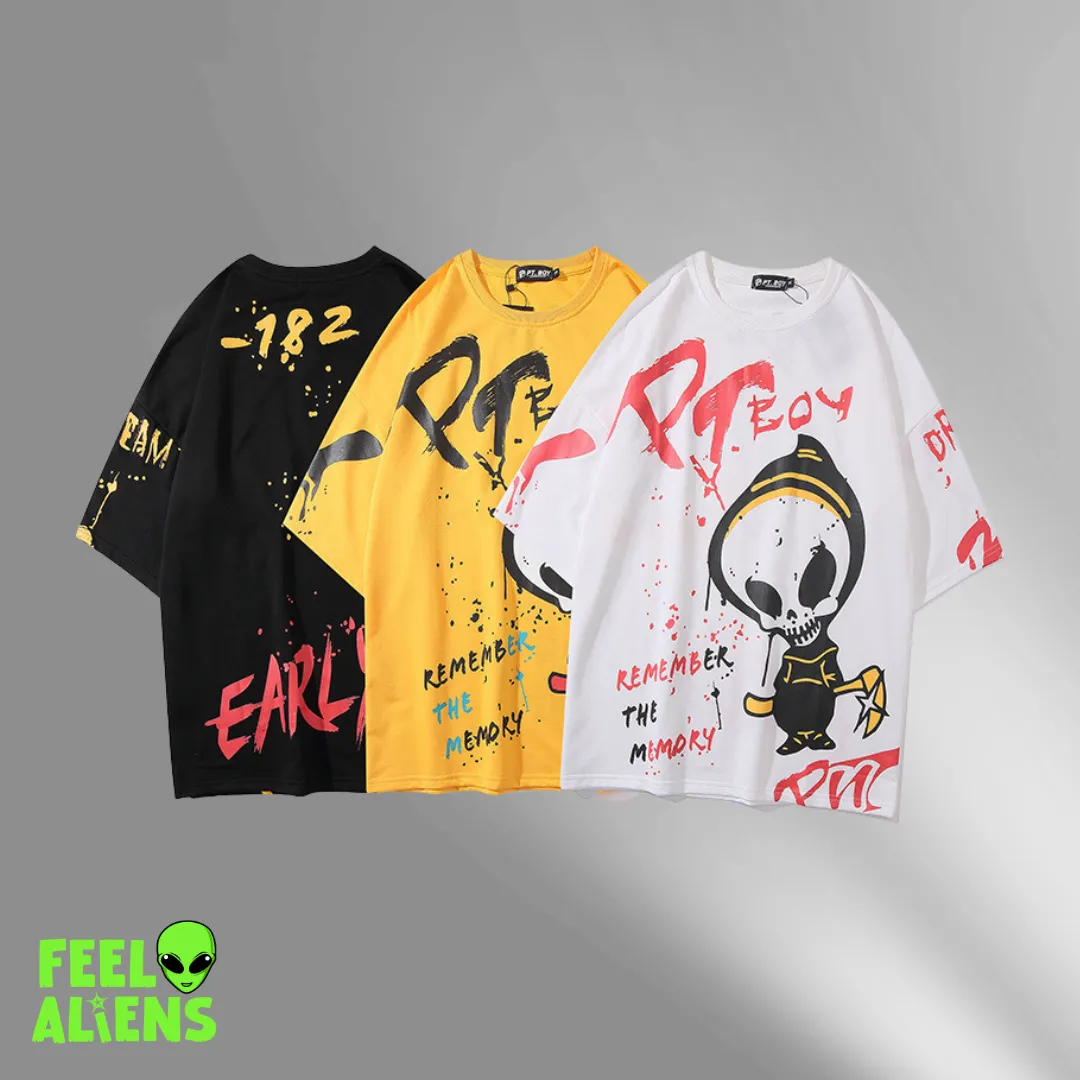 Alien Shirt – Bold Graffiti Style for a Standout Look