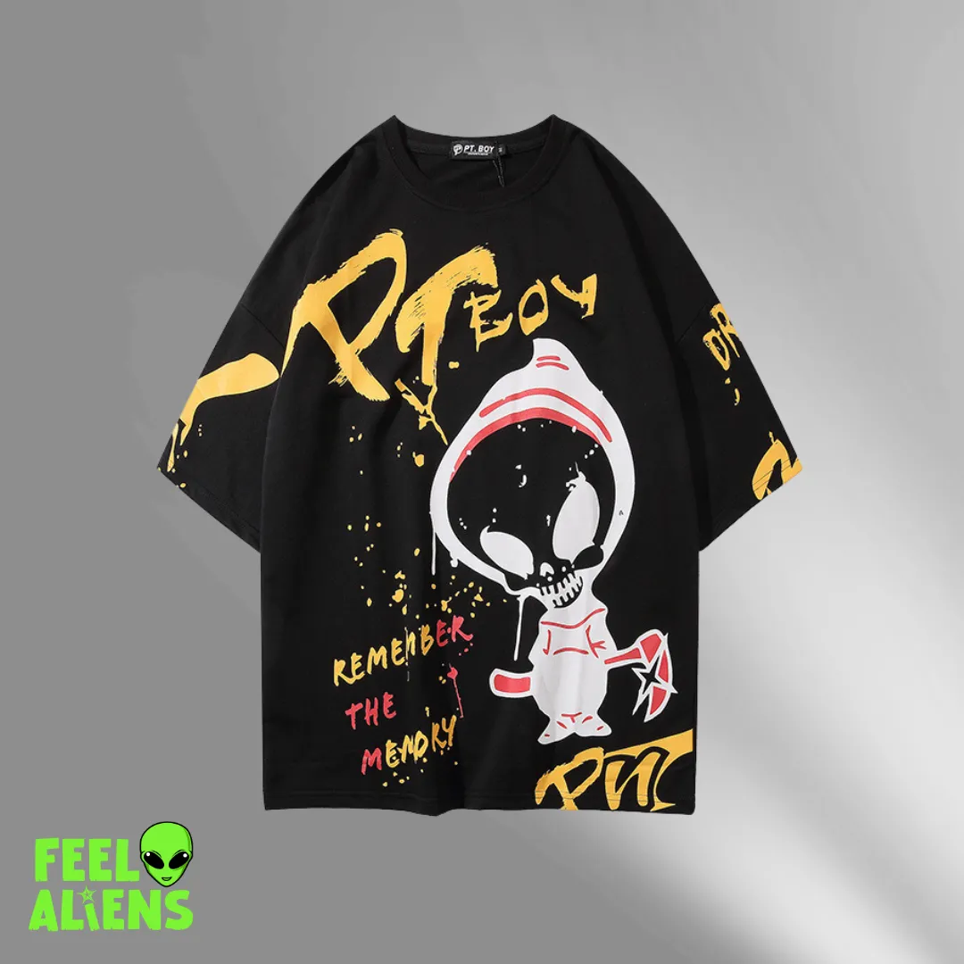 Alien Shirt – Bold Graffiti Style for a Standout Look