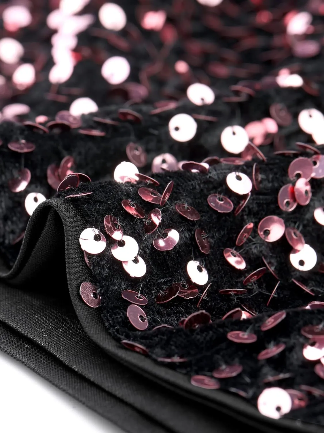 Allegra K Sequined Cami Top for Women's Velvet Spaghetti Strap Club Party Crop Tank Tops
