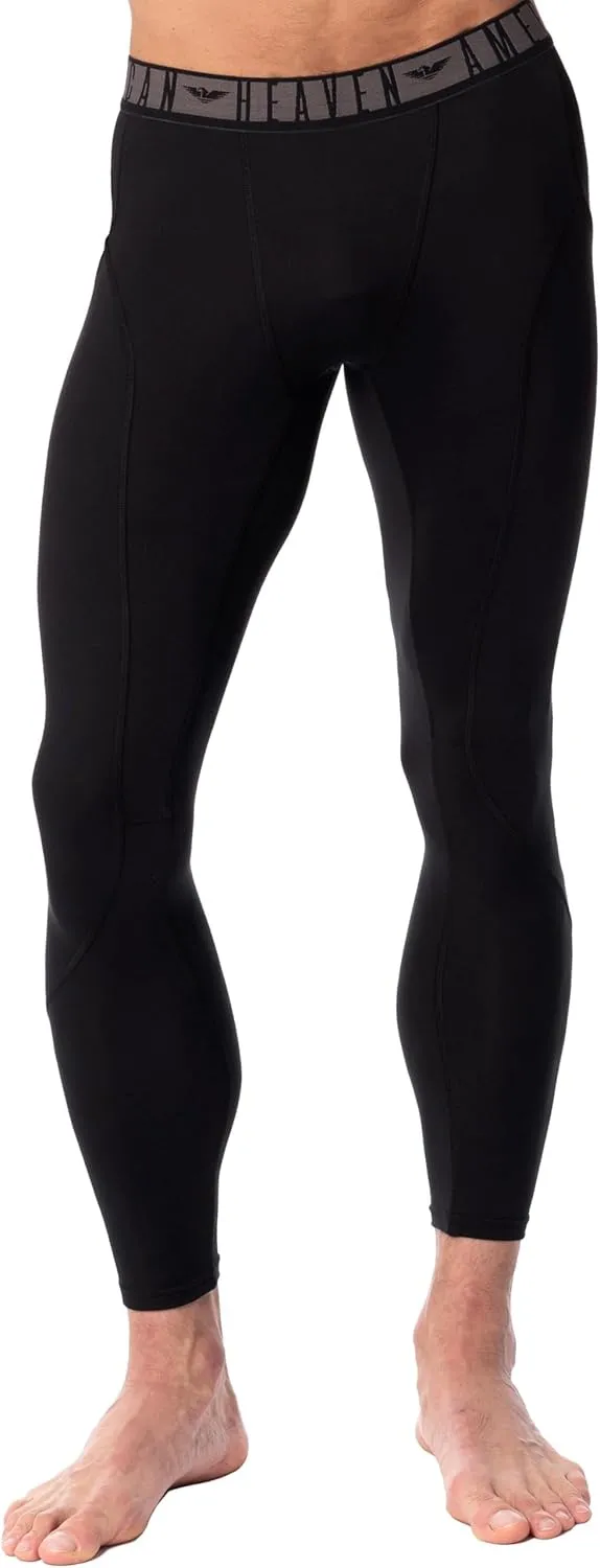AMERICAN HEAVEN Men's Base Layer/Athletic/Running Tights/Leggings-Soft Thermal Bottoms| Multi Packs