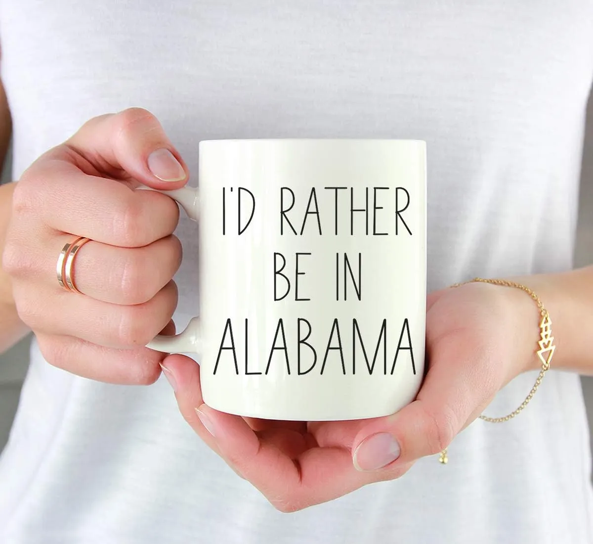 Andaz Press U.S. State 11oz. Coffee Mug Gift, I'd Rather Be in Alabama, 1-Pack, Long Distance College Going Away Study Abroad Birthday Christmas Gifts