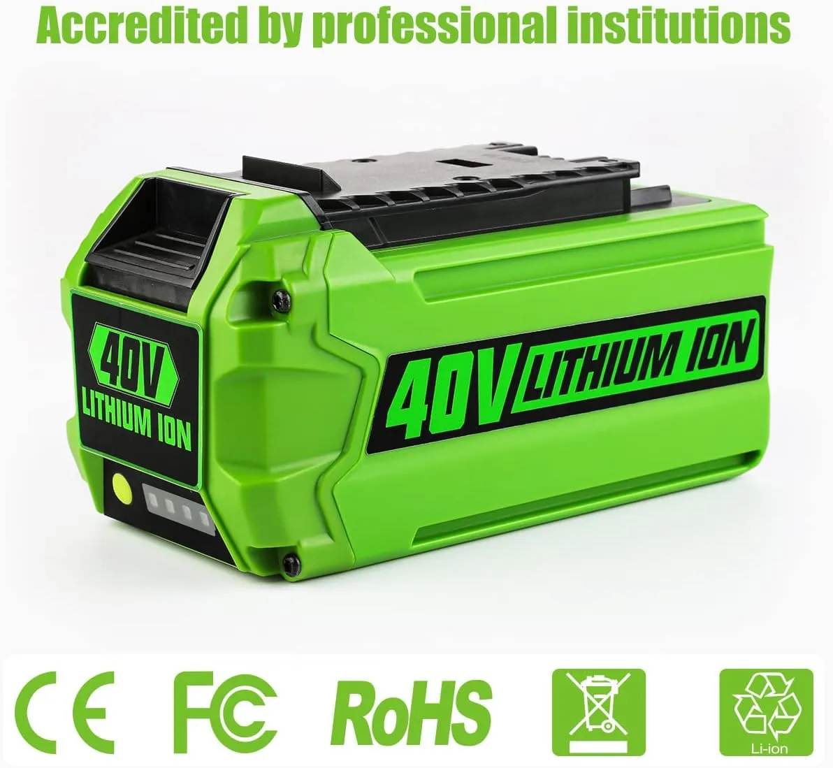 ANTRobut Replacement for Greenworks 40V Battery and Charger 29482 Compatible with 40V Greenworks Battery 29472 29462 6.5Ah