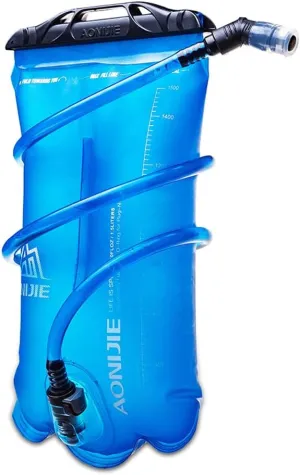 AONIJIE 1.5L 2L 3L TPU Water Reservoir, Soft Water Storage Bag Foldable, Hydration Bladder for Cycling Running Hiking (Blue, 1.5L)