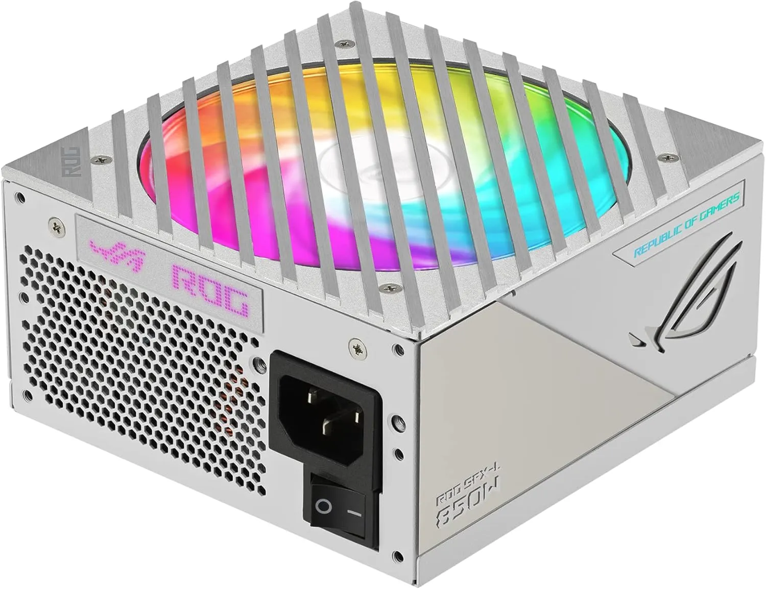 ASUS ROG Loki SFX-L 850W Platinum White Edition (Fully Modular Power Supply, 80  Platinum, 120mm PWM ARGB Fan, Aura Sync, ATX 3.0 Compatible, PCIe 5.0 Ready, 10 Year Warranty)