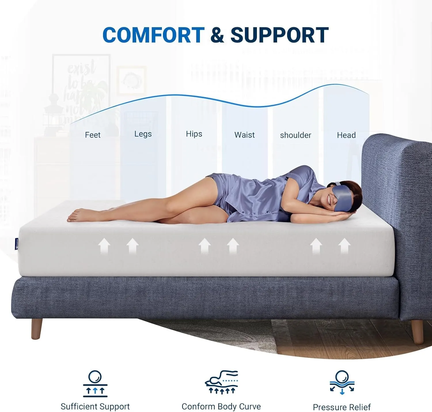 Avenco 10 Inch Full Size Mattress, Comfort Memory Foam Full Mattress in a Box for Refresh Sleep & Pressure Relief, Full Bed Mattresses CertiPUR-US Certified,Medium Firm