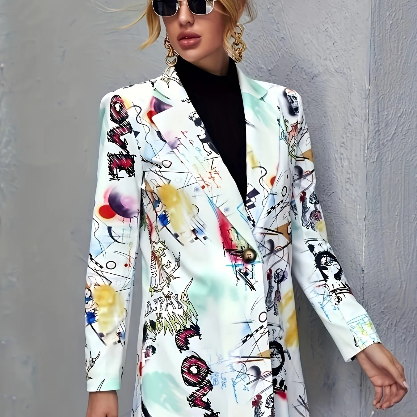 Avery™ Modern Graffiti Blazer | Stylish Urban Outerwear