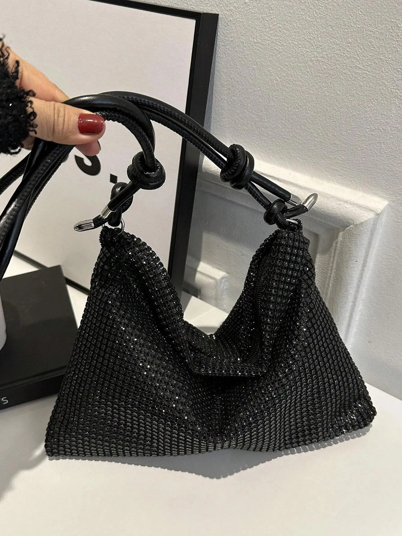 BagForLove - Sequined Tote Bag with Rhinestones