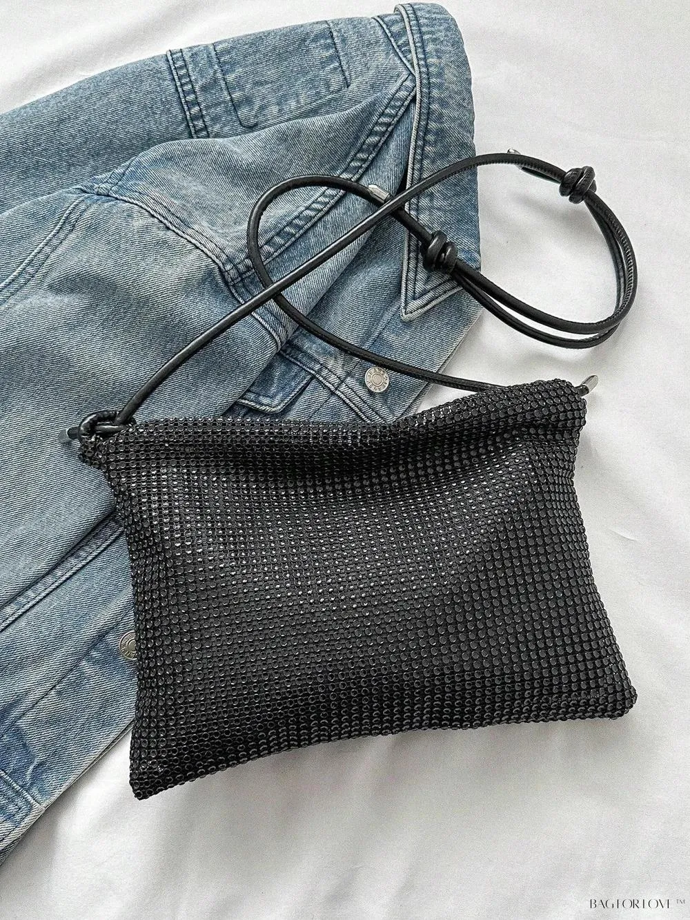 BagForLove - Sequined Tote Bag with Rhinestones