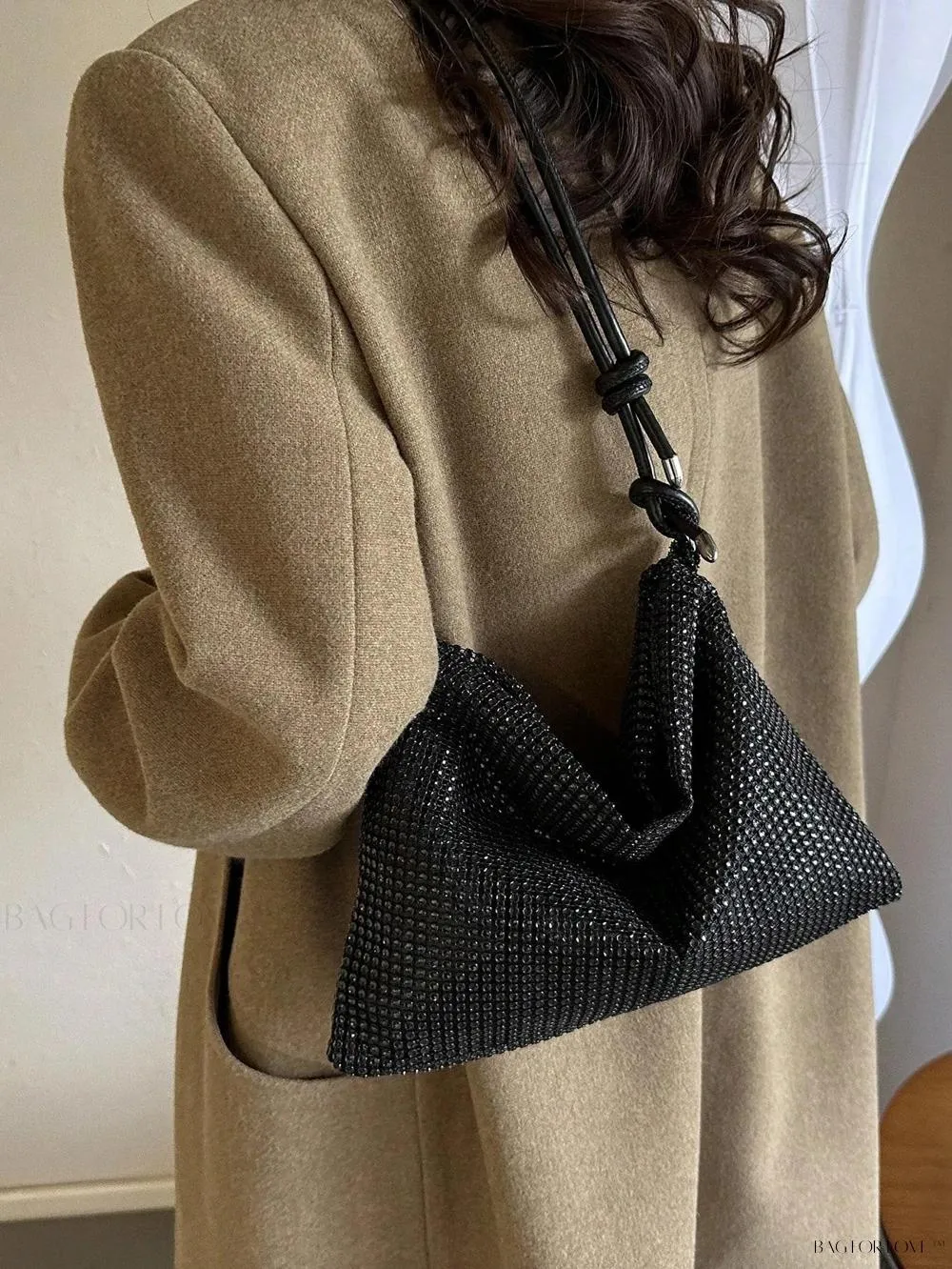 BagForLove - Sequined Tote Bag with Rhinestones