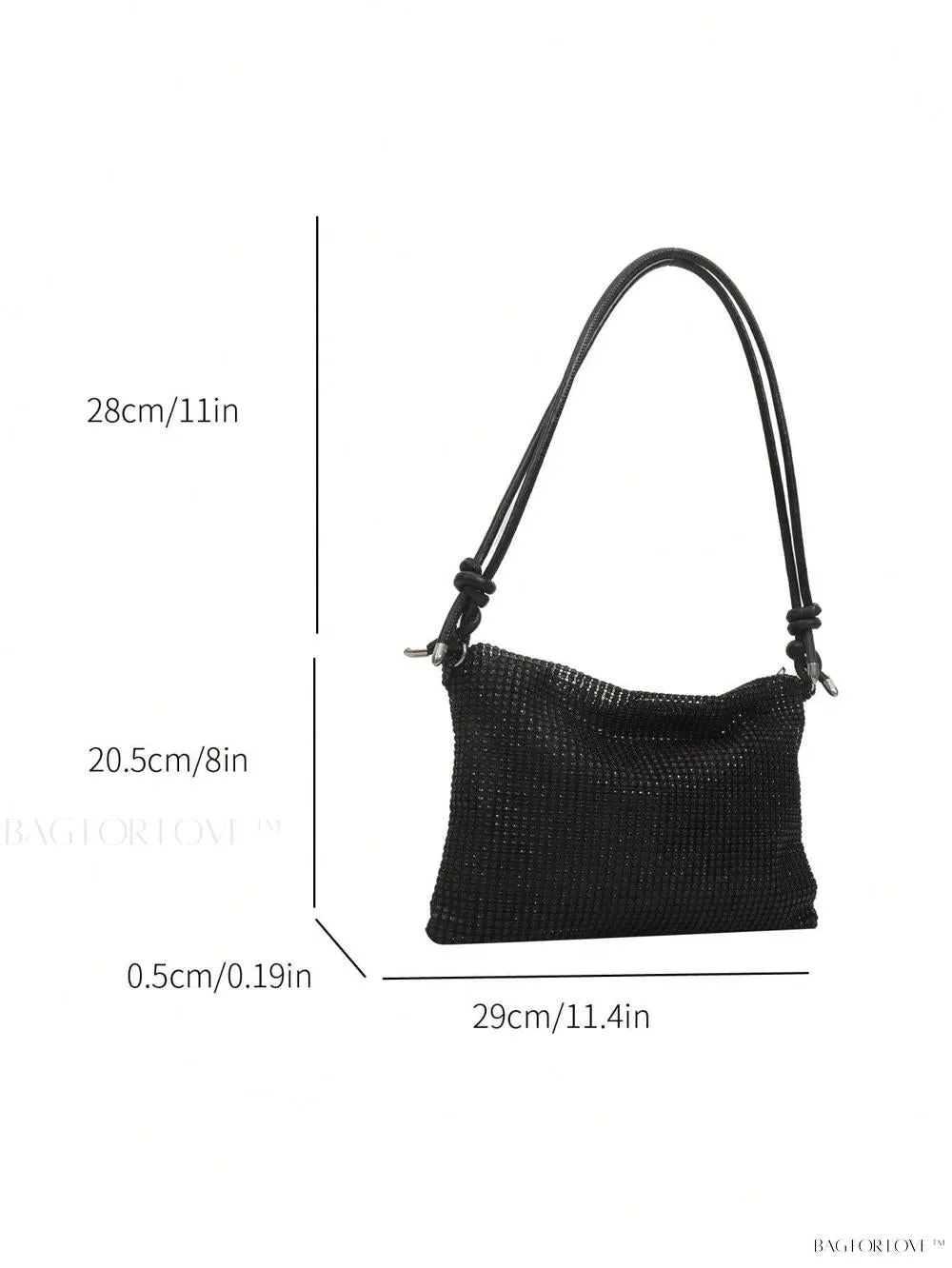BagForLove - Sequined Tote Bag with Rhinestones