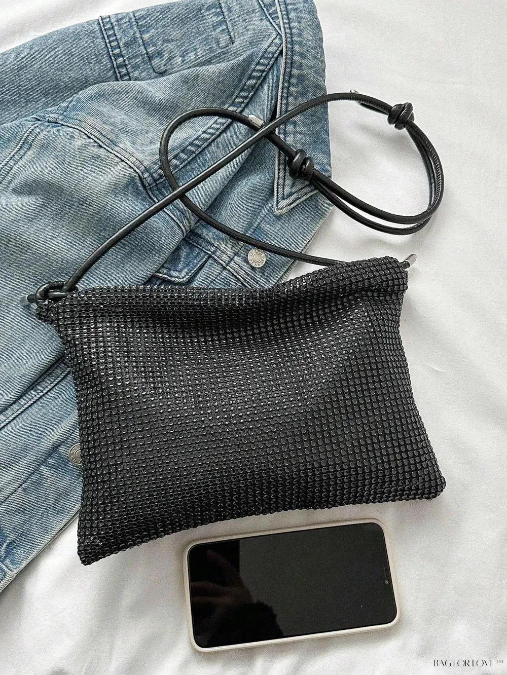 BagForLove - Sequined Tote Bag with Rhinestones