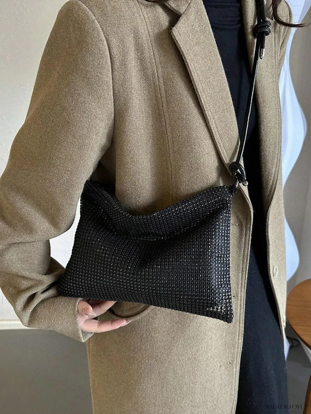 BagForLove - Sequined Tote Bag with Rhinestones