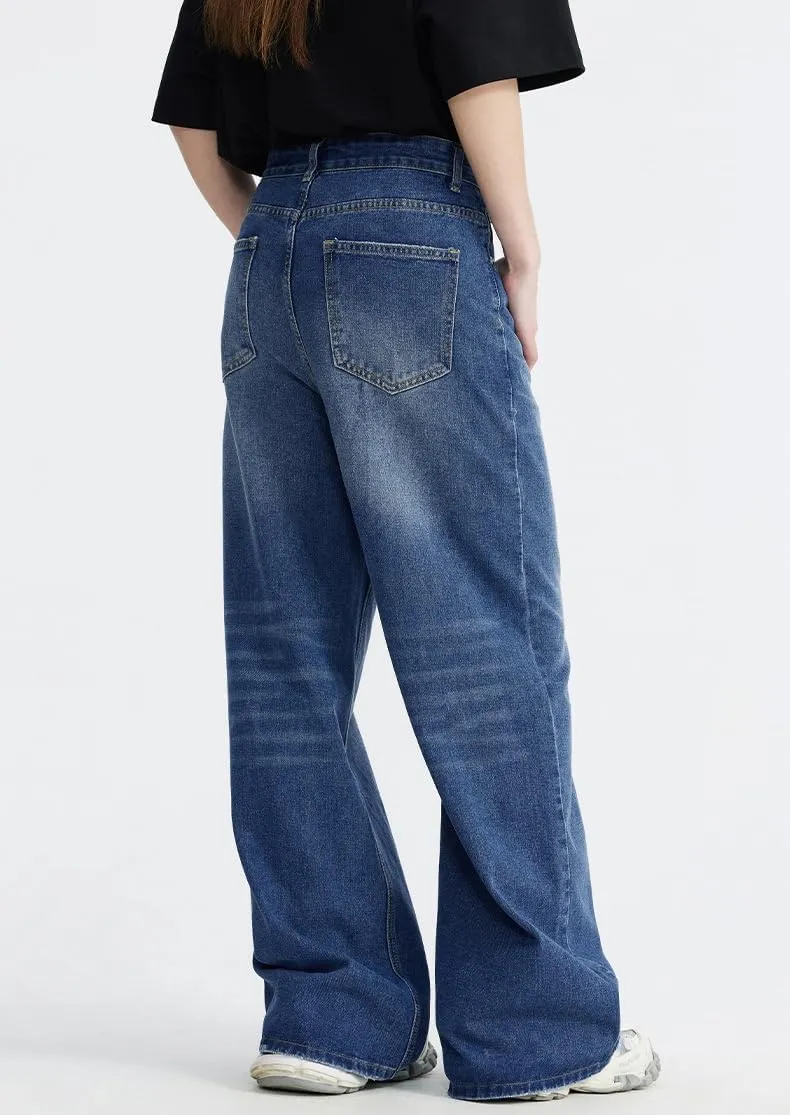 Baggy Men's Loose Fit Y2k Pants - Vintage Casual Skater Jeans with Wide Legs - Hip Hop Aesthetic Streetwear