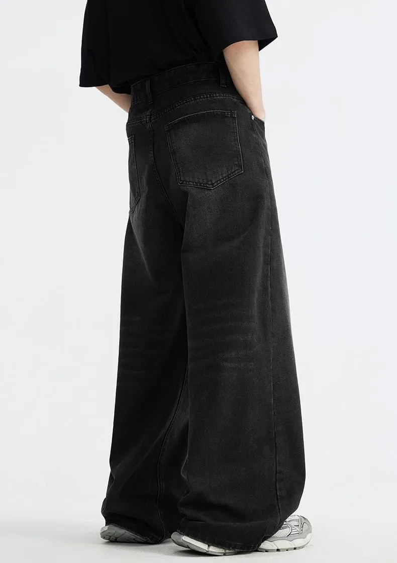 Baggy Men's Loose Fit Y2k Pants - Vintage Casual Skater Jeans with Wide Legs - Hip Hop Aesthetic Streetwear