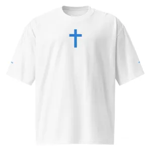 Bask | Blue Cross | Oversized heavyweight t-shirt